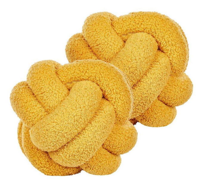 Sada 2 ozdobných vankúšov 19 x 19 cm Malnia (žltá)