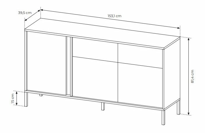 Comodă Danton 3D2S (Bej)