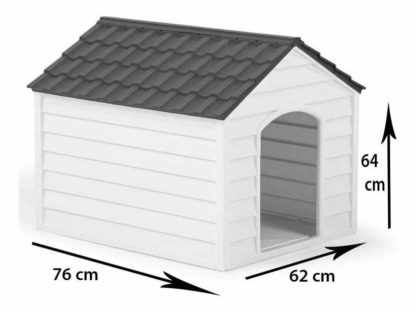 Domček pre psa Dora (béžová + čierna)