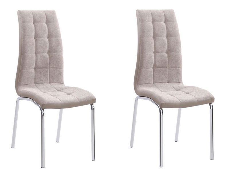Blagovaonska stolica (2 kom.) Gernada new (bež + krom) *rasprodaja 