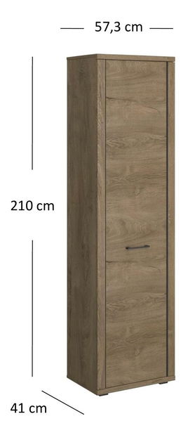 Dulap cu rafturi Clinecas (stejar lefkas) 