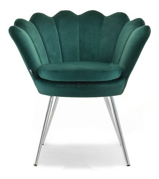 Fotelja Lasair (zelena + krom)