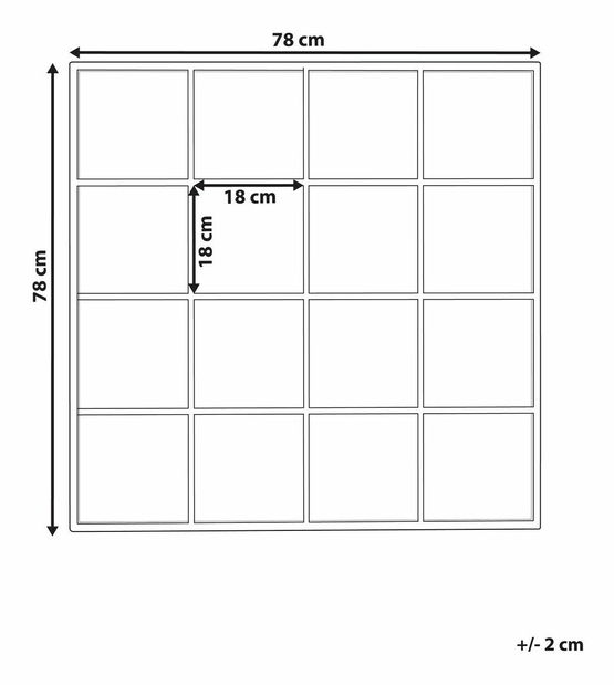 Nástenné zrkadlo Beatrix (čierna)