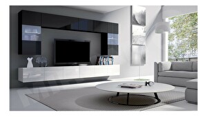 Mobilier living I Badiani (negru + Negru lucios + Alb + Alb lucios)