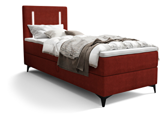 Egyszemélyes ágy 80 cm Ortega Bonell (piros) (ágyráccsal és tárolóhely nélkül) (LED világítás)