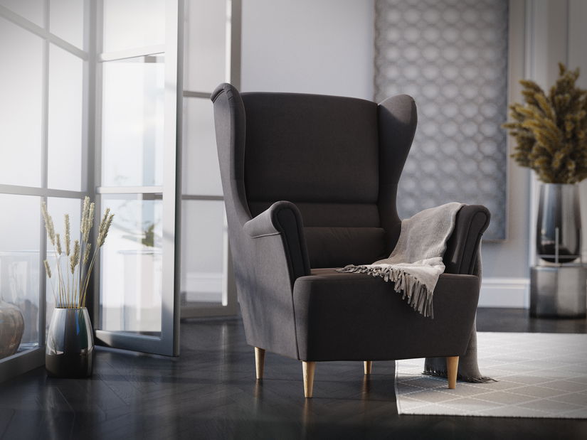 Kreslo ušiak Ushabi (grafit)