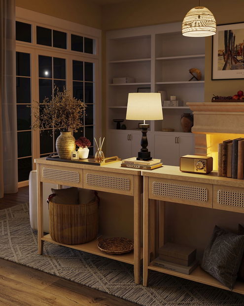 Masă consolă – Songmics – Lurette (stejar deschis) *lichidare stoc