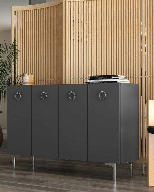 Skrinka Efia (antracit + strieborná)