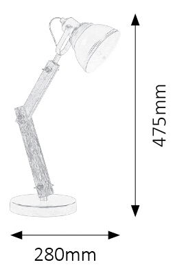 Lampă de masă Aksel 4199 (fag + negru)