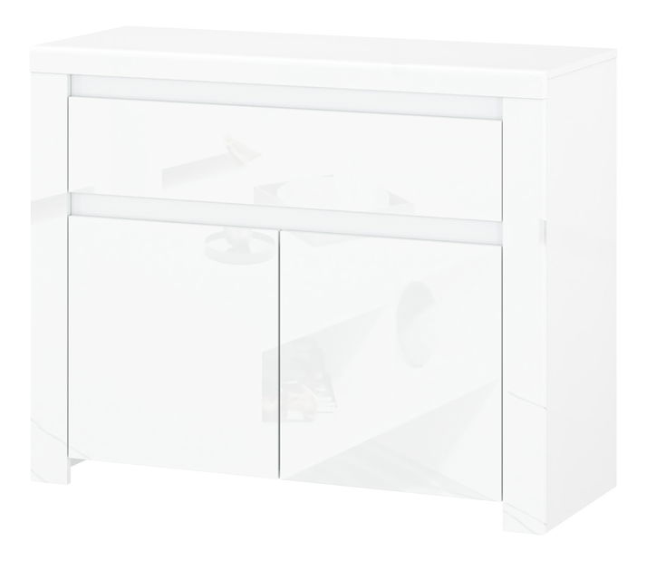Komoda Leona 2D1S (biela lesklá)