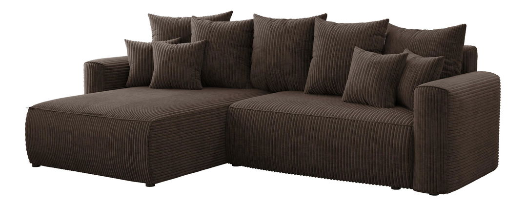 Rohová sedačka Baria (L) (čokoládová)