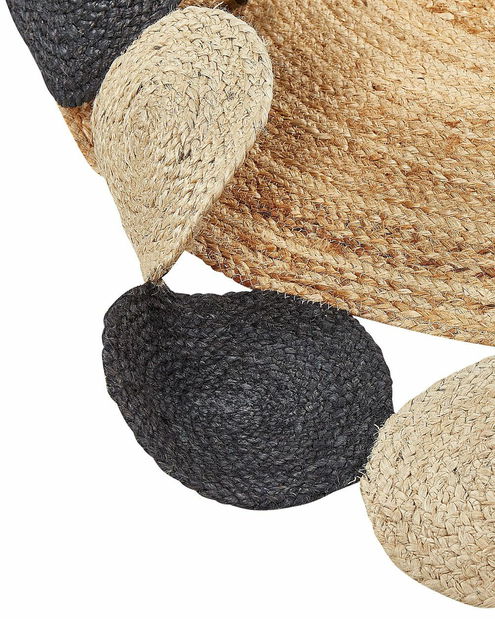 Koberec ⌀ 140 cm Voszat (čierna)