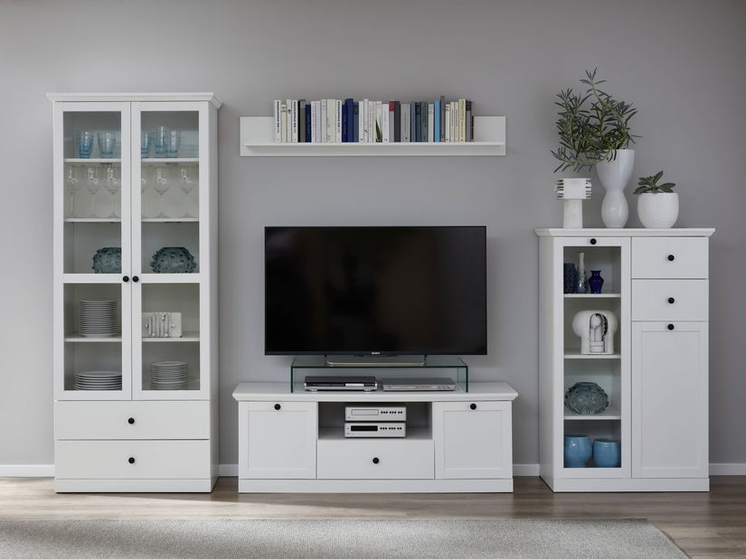 Vitrină Brendon 2W2S (alb)