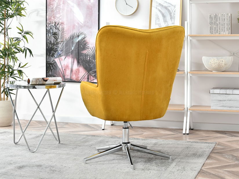 Fotoliu Truni (galben + crom)