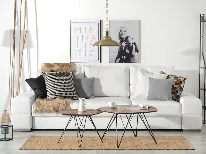 Măsuță de cafea Petal Zest Xl (nuc + negru)