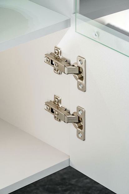 Mobilier living Xavus G (perla grey + stejar artisan) (cu iluminat)