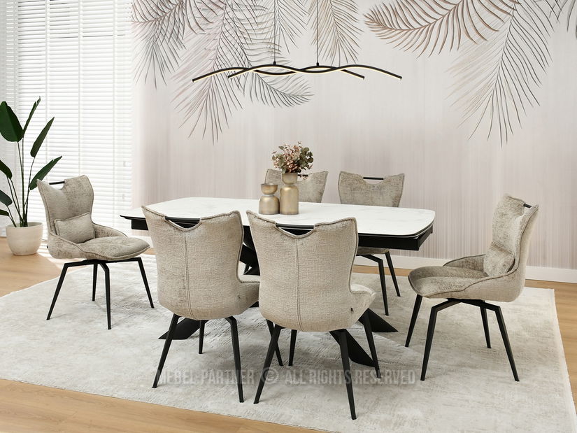 Stolička Rakel (béžová + čierna)