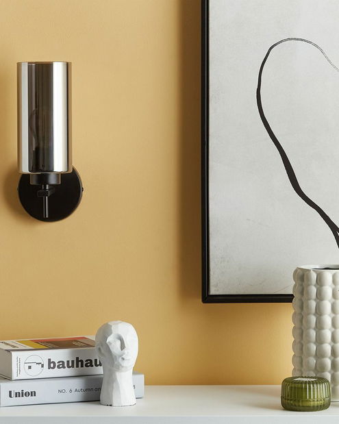 Nástenné osvetlenie Puria (čierna)