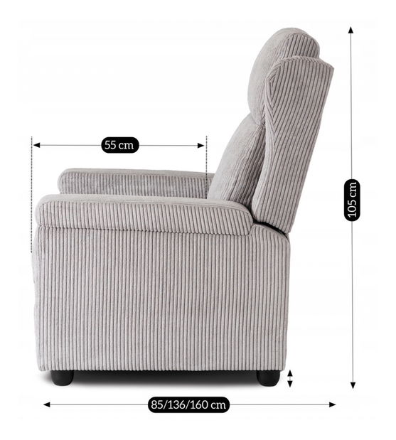 Podesiva fotelja Suplicios (siva) 