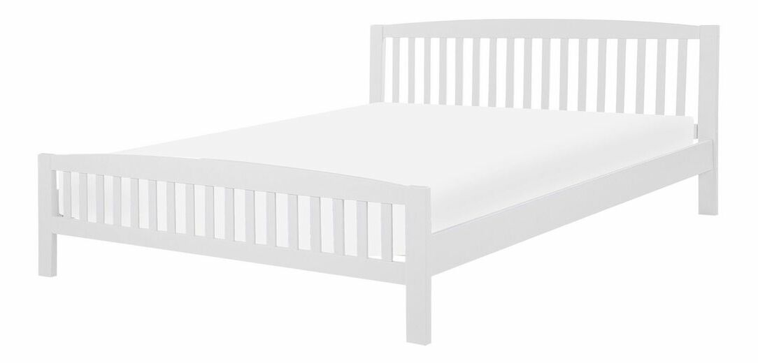Bračni krevet 180 cm CASTLE (s podnicom) (bijela)