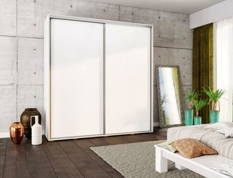 Šatníková skriňa s posuvnými dverami Peldon 205 (biela)