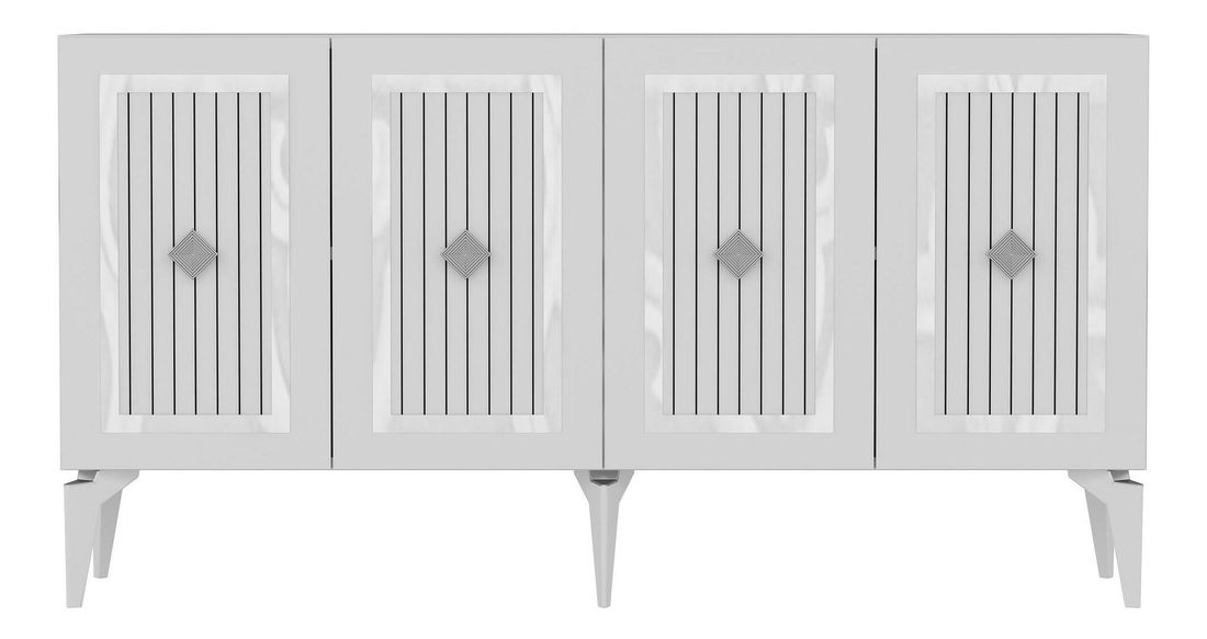 Dulap Lideke 2 (alb + arigintiu) 