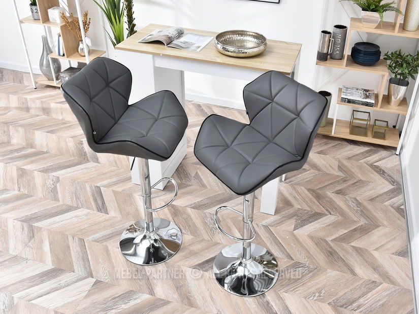 Scaun Huhu (gri + crom)