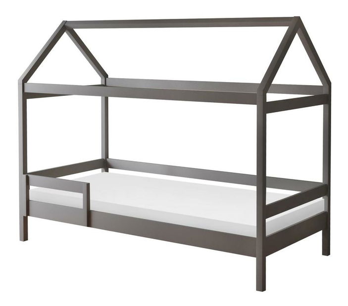 Pat etajat pentru copii 90 cm Nortena (gri) (cu somieră) (cu sp. depozitare)