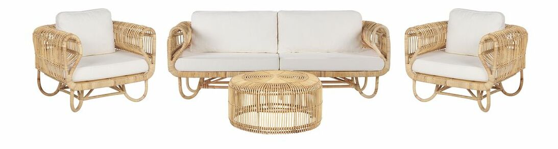 Colțar de grădină DALCA/LINTO (bej deschis) (pentru 4 persoane)