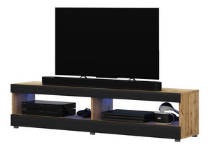 Dulap TV Violett 100 (cu iluminat) (stejar lancaster + negru)
