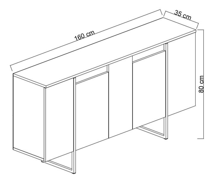 Dulap Luna (antracit + arigintiu)