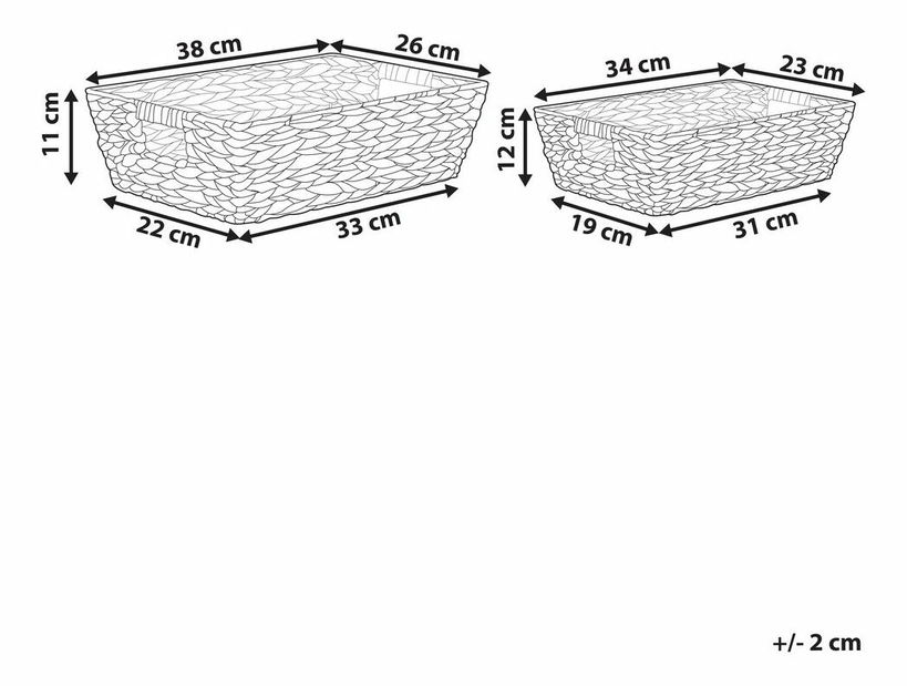 Kosár készlet (2 db.) Panza (barna)