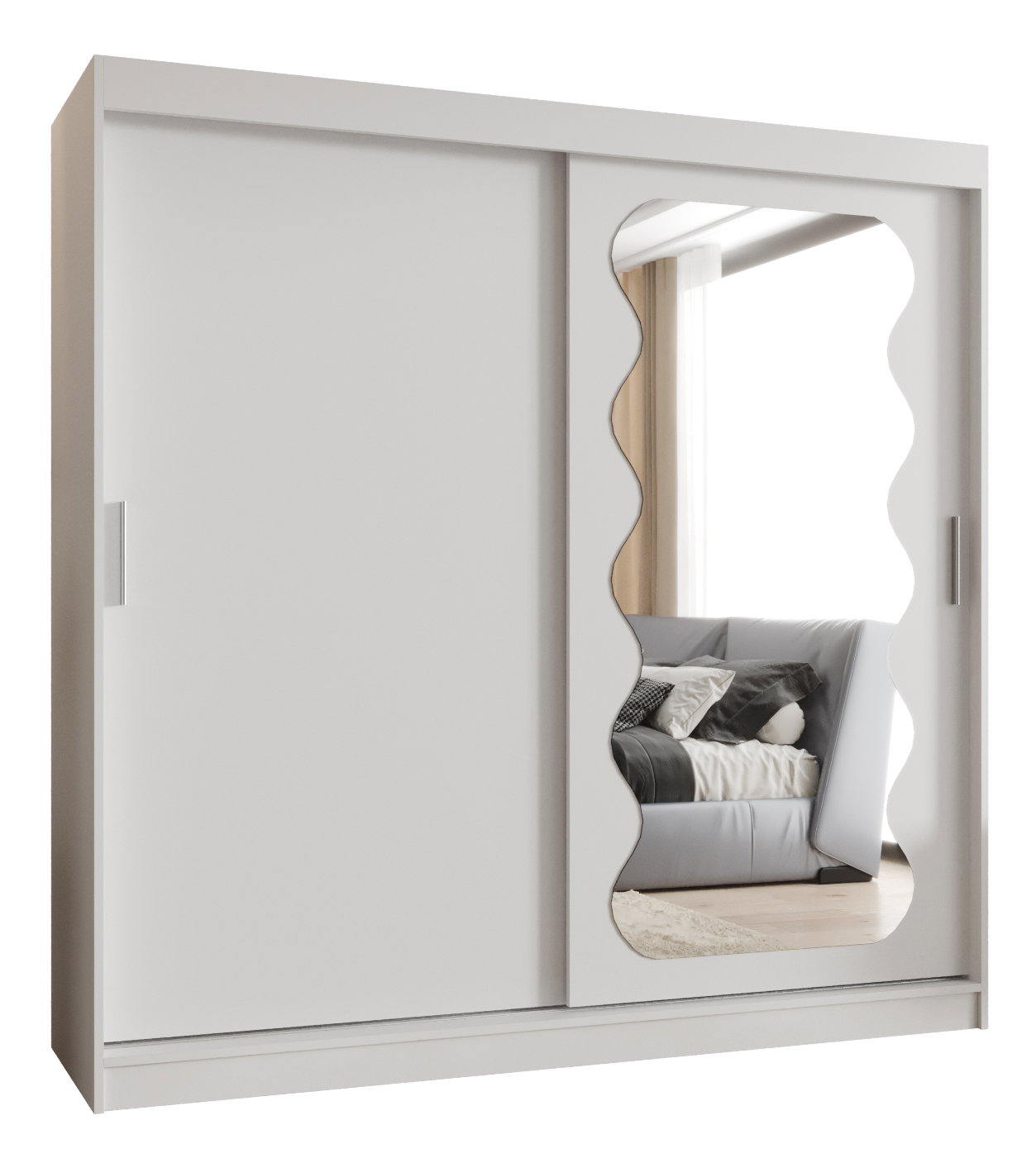 Ruhásszekrény 200 cm Spock (fehér) 