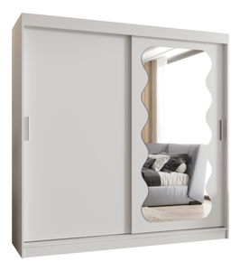 Šatníková skriňa 200 cm Spock (biela)