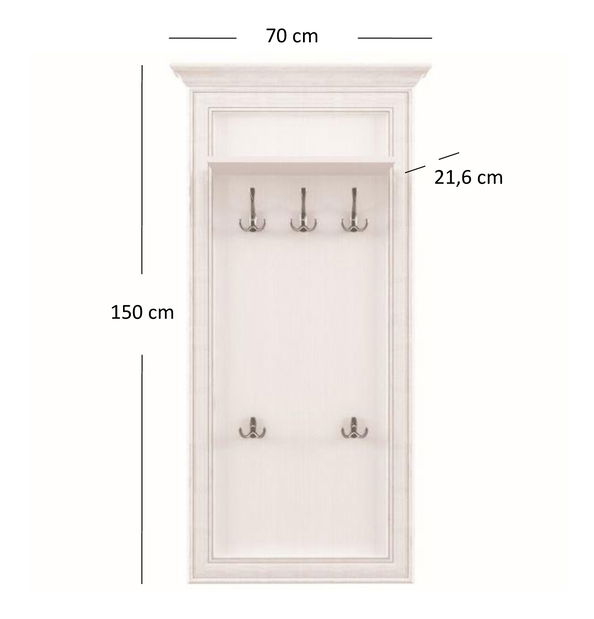 Vješalica Terina (woodline krem)