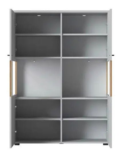 Vitrină Veresa V03 (Cenușă + Stejar coast evoke)