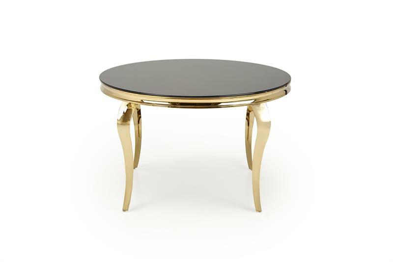 Jedálenský stôl Regino 2 (čierna + zlatá) (pre 4 osoby)