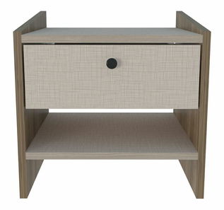 Noćni ormarić Biurno (orah + bež)