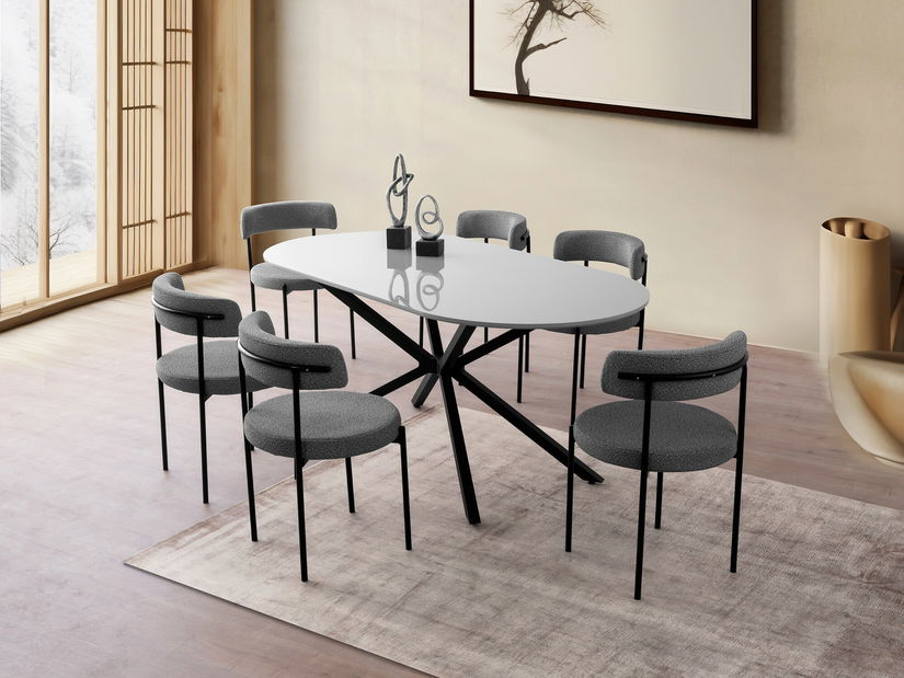 Masă sufragerie Aurrente (gri deschis)