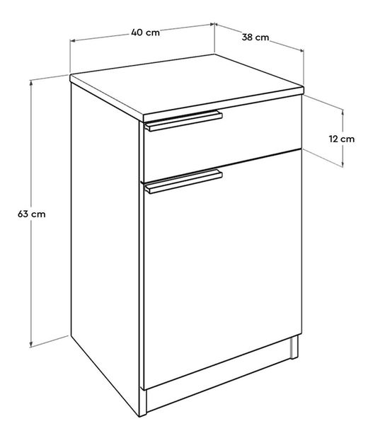 Noptieră Kultaletta 4 (stejar sonoma + alb)