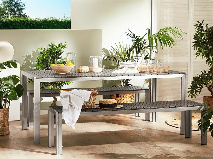 Kerti étkező szett Nermo (szürke)