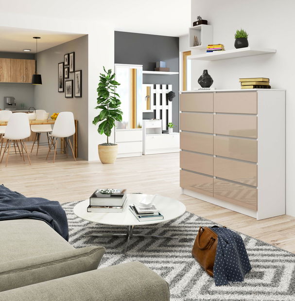 Komoda Kapil III (cappuccino lesk)