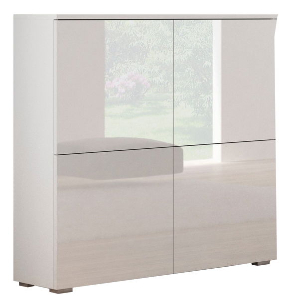 Szekrény Resto KM 100 (fehér + fényes fehér)