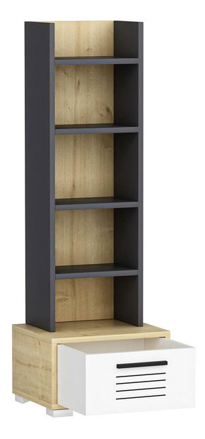 Raft Nanide (stejar zafir + alb + antracit) 