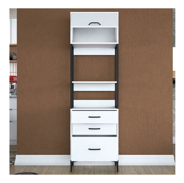 Dulap cu rafturi Jenaretta 135 (alb)