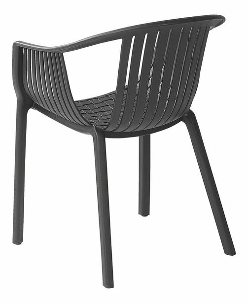 Set 4 ks. záhradných stoličiek Nanette (čierna)