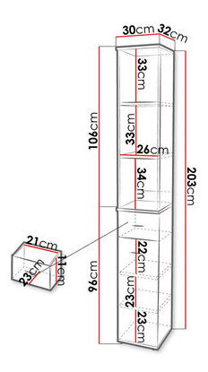 Policová skriňa Mirjan Fleris (dub sonoma)