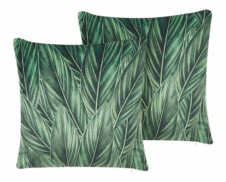 Set 2 buc perne decorative 45 x 45 cm Disci (verde)