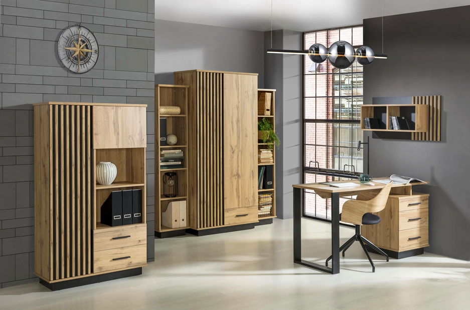 Raft typ LA12 Laticia (mat negru + stejar wotan)