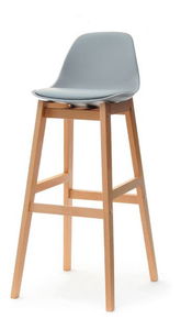 Stolička Evan (sivá + buk)